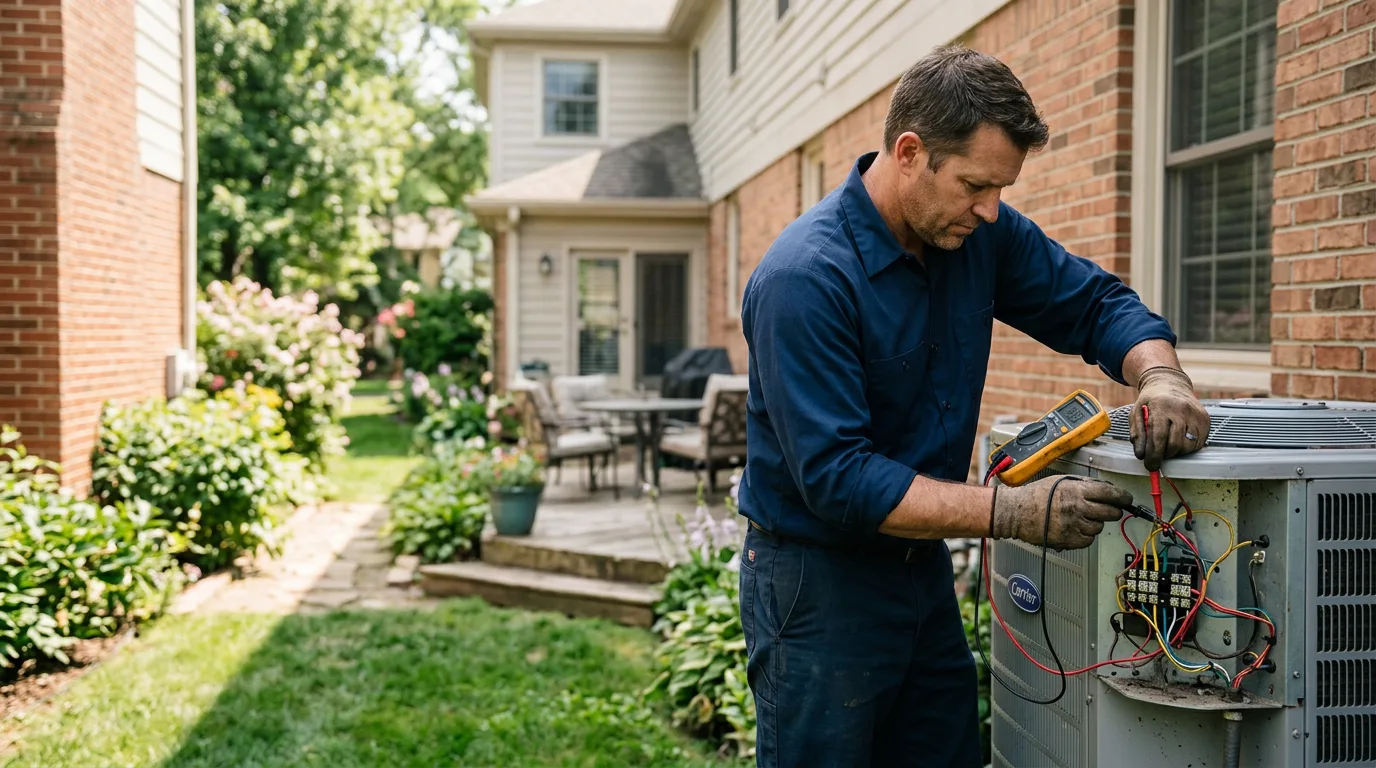 HVAC technician working near Lake Milton, OH